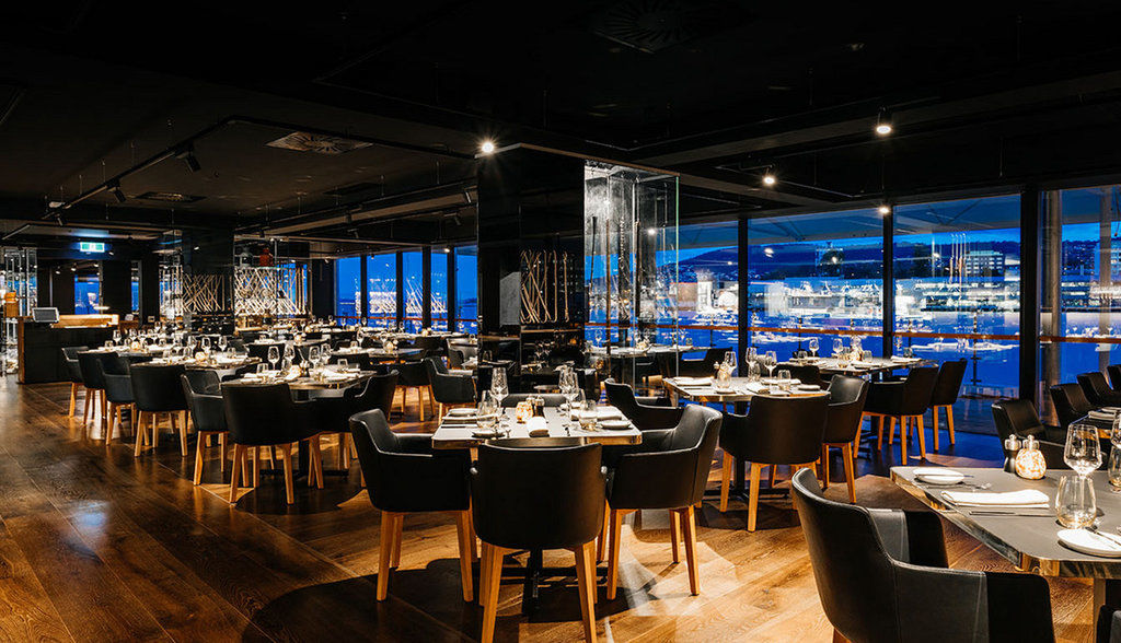 Macq 01 Hotel Hobart Exteriér fotografie Restaurant in the hotel